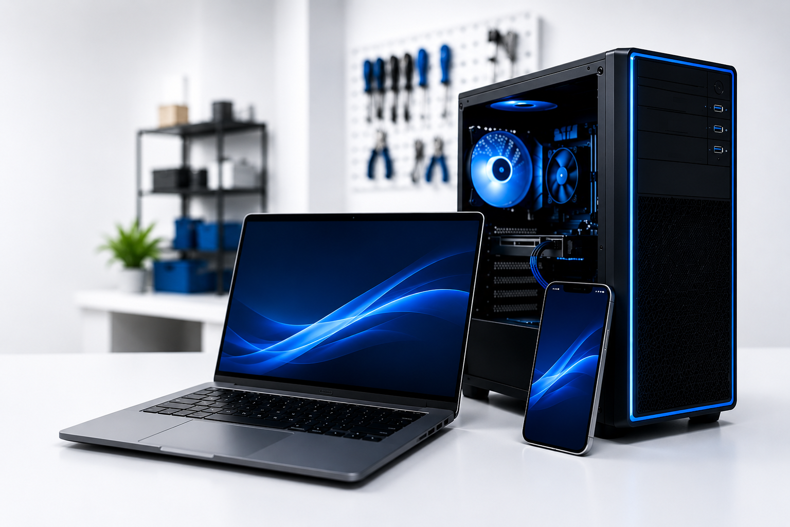 Notebook e computador desktop para manutenção em Jundiaí